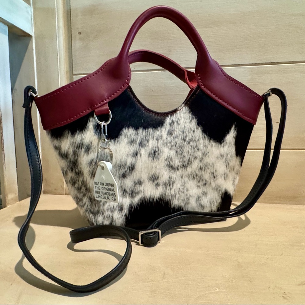 Holy Cow Mini Prairie Tote Black & Red